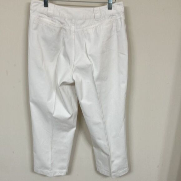 Kate Hill 14 White Zippered Pockets Wide Leg Pants - Picture 15 of 15